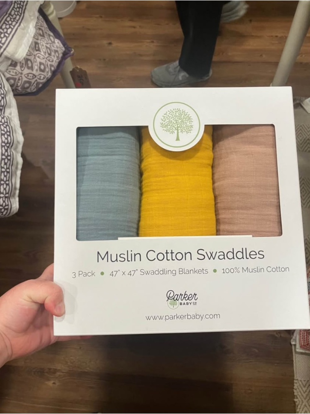 NEW Parker Baby Co Pastel Swaddle Set of 3